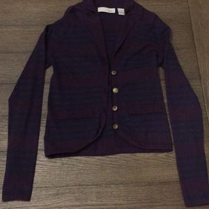 cardigan navy and purple